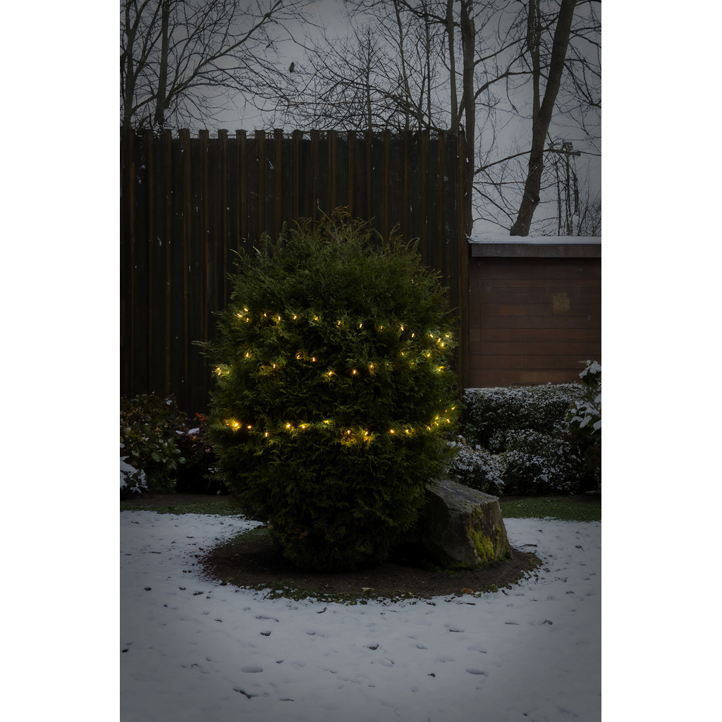 Ljusslinga Gnosjö Konstsmide Batteridriven 80st LED-lampor Amber Utomhus med Timer