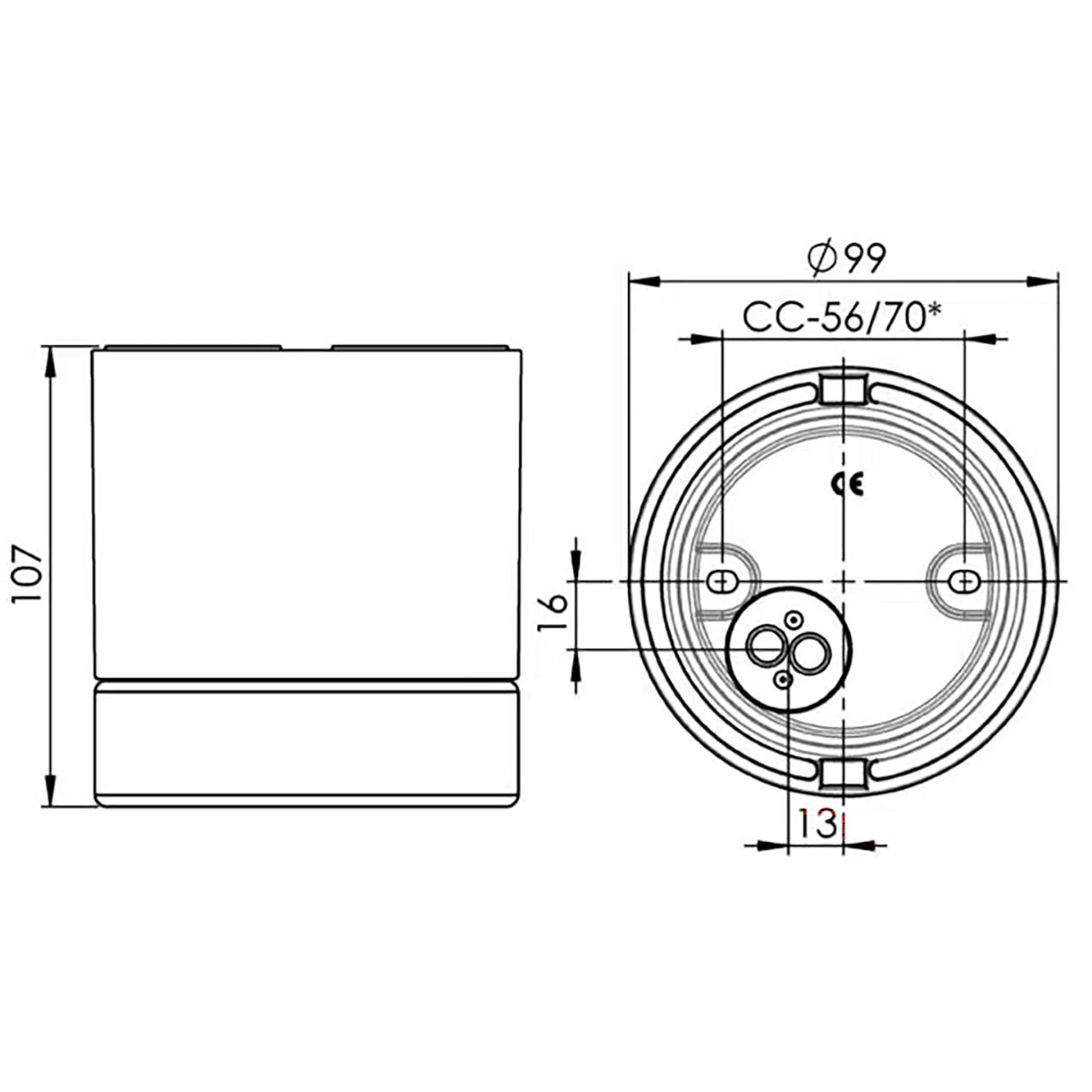 Vägg-/Taklampa Ifö Electric Light On GU10 IP23