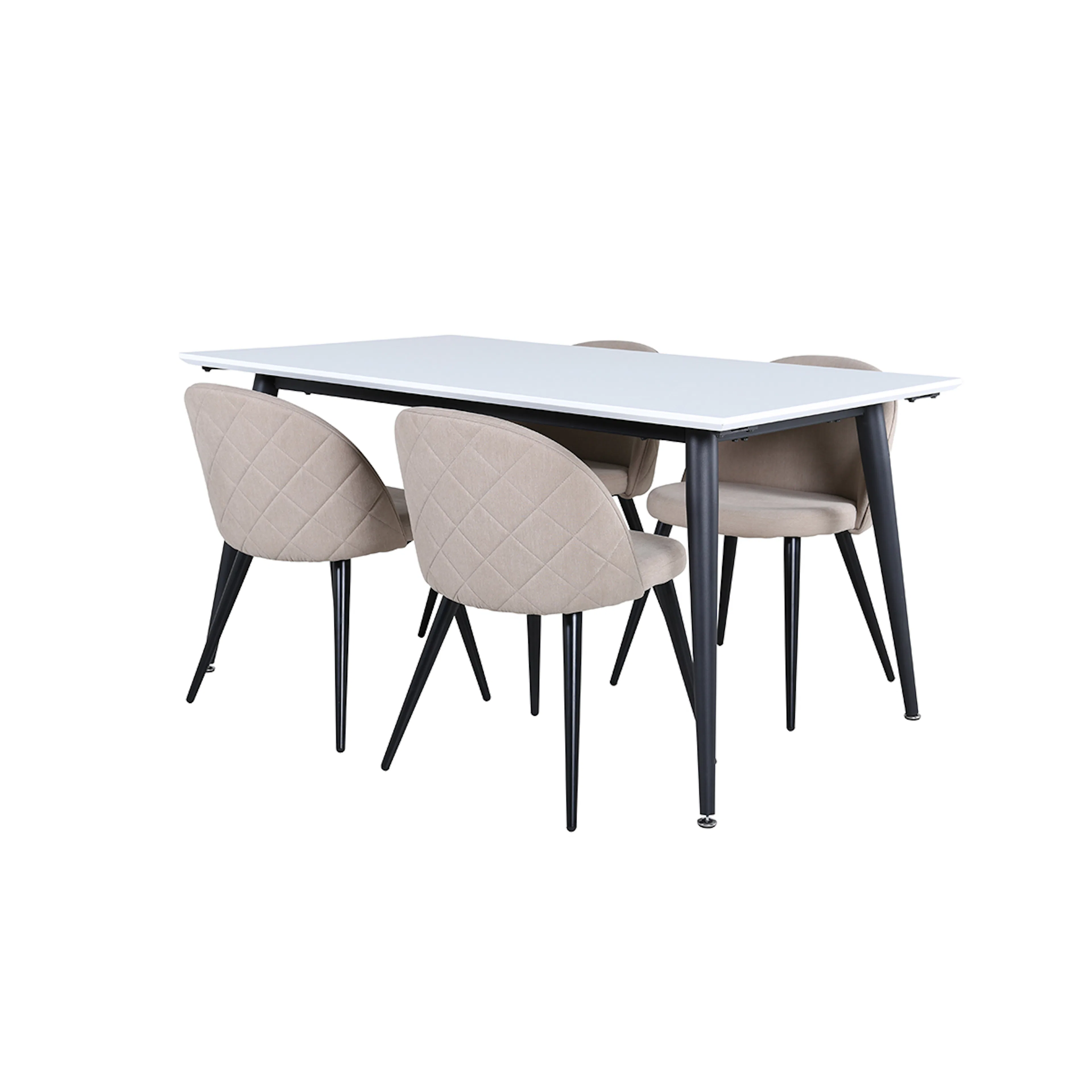 Matgrupp Venture Home Jolie med 4 Valentina Stitcthes Stolar Polyesterlinen