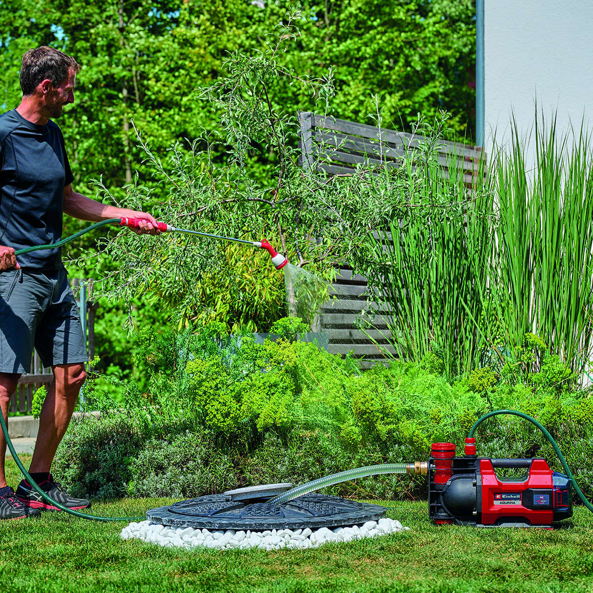 Trädgårdspump Einhell Aquinna 36/38 F LED Sladdlös Vattenpump
