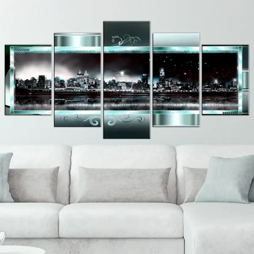 Tavla Arkiio Turquoise New York Starry Night