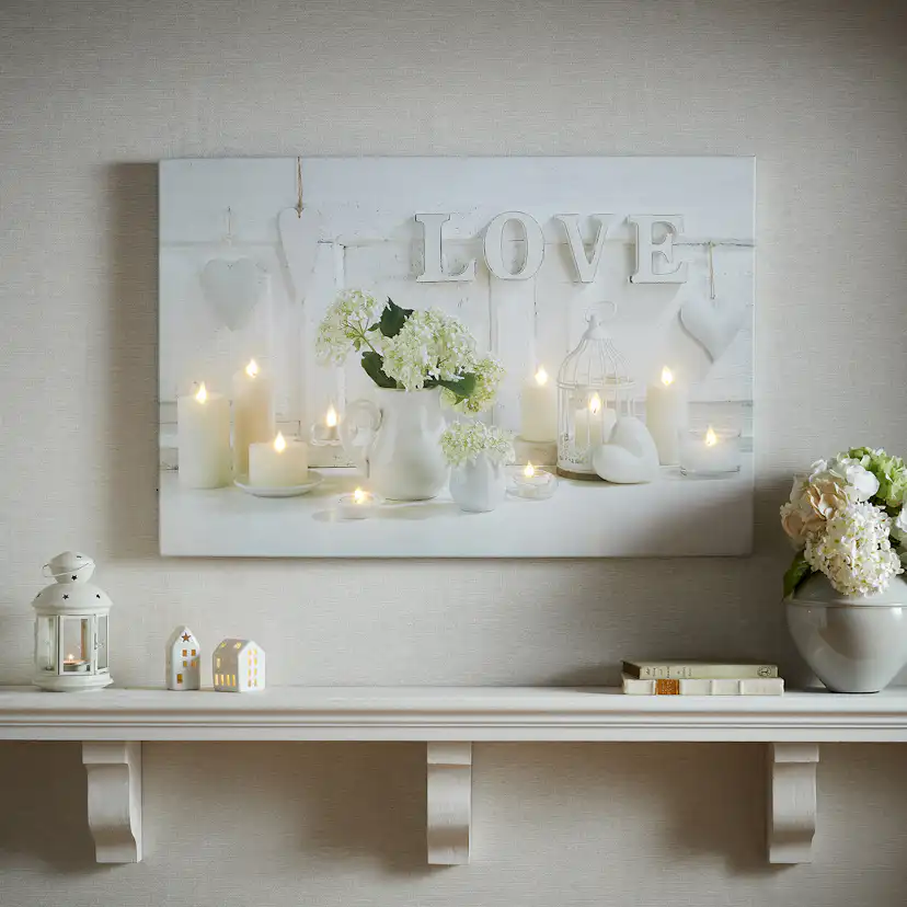 Tavla Art For The Home Hearts & Love LED