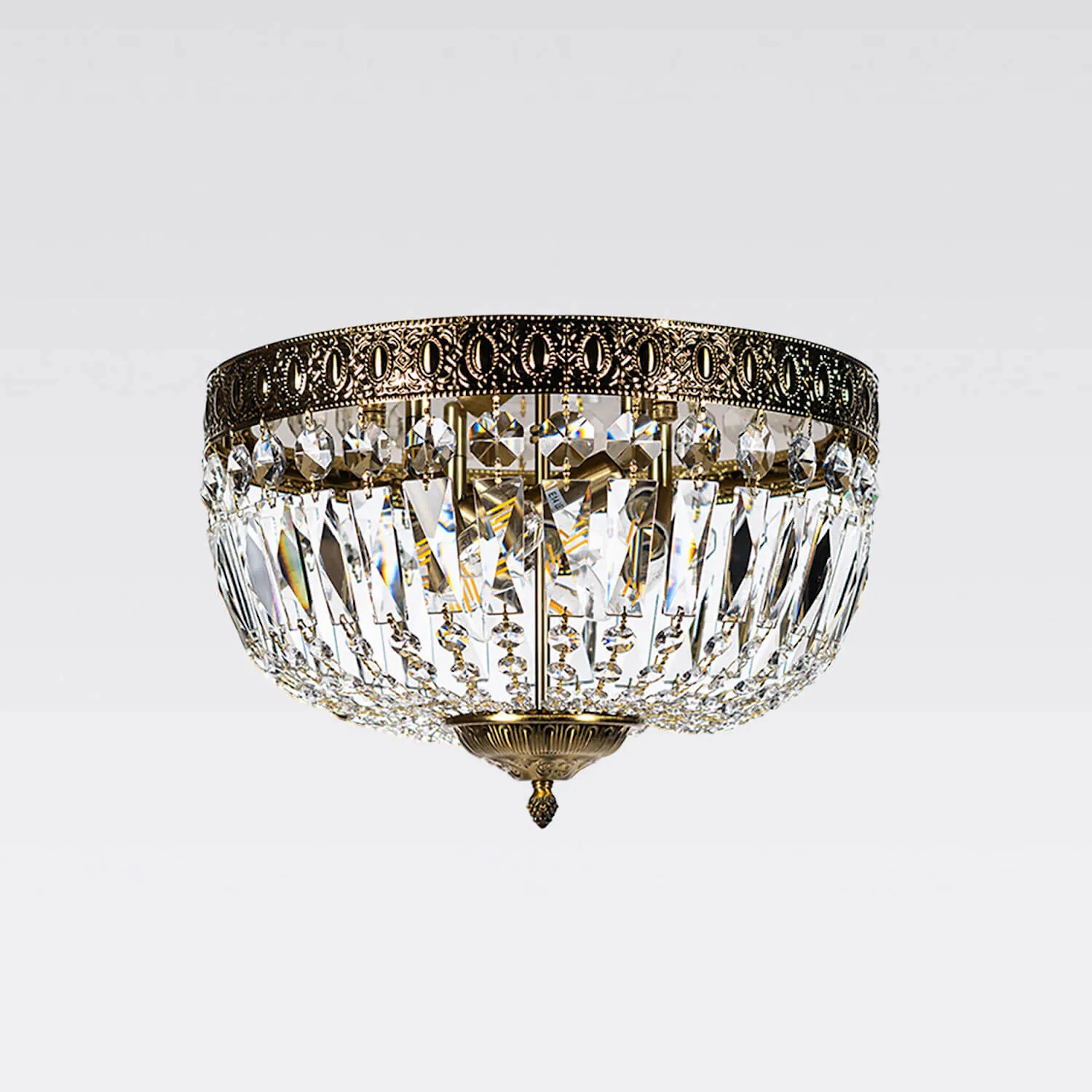 Kristallplafond Vesani Uppsala Mässing Ø40cm