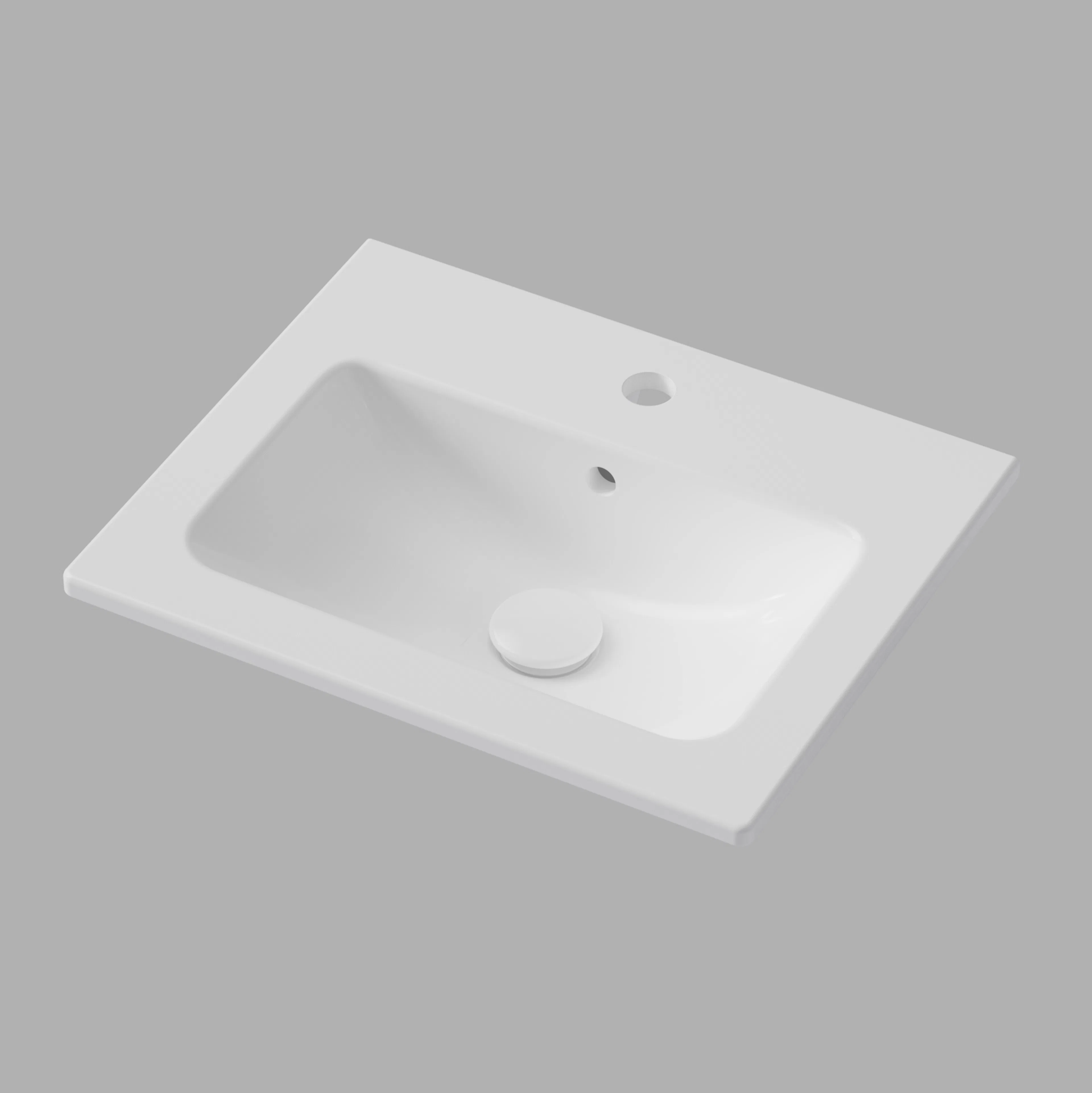 Tvättställ Soft XS 50,
Glossy White, Porslin,
495x15x395 m 495mm