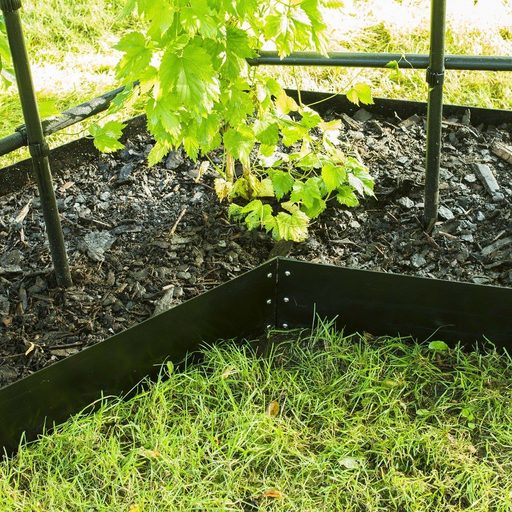 Planteringskant Flexigarden Svart 120 mm Skarvplåt