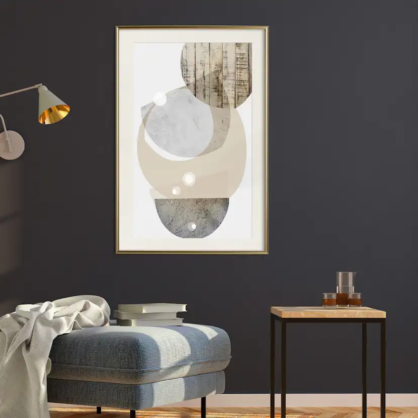 Poster Artgeist Affisch Beige Fusion