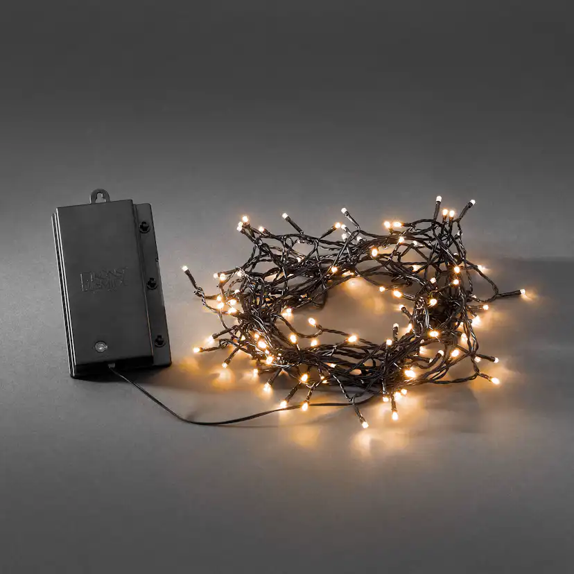 Ljusslinga Gnosjö Konstsmide Amber LED Svart kabel
