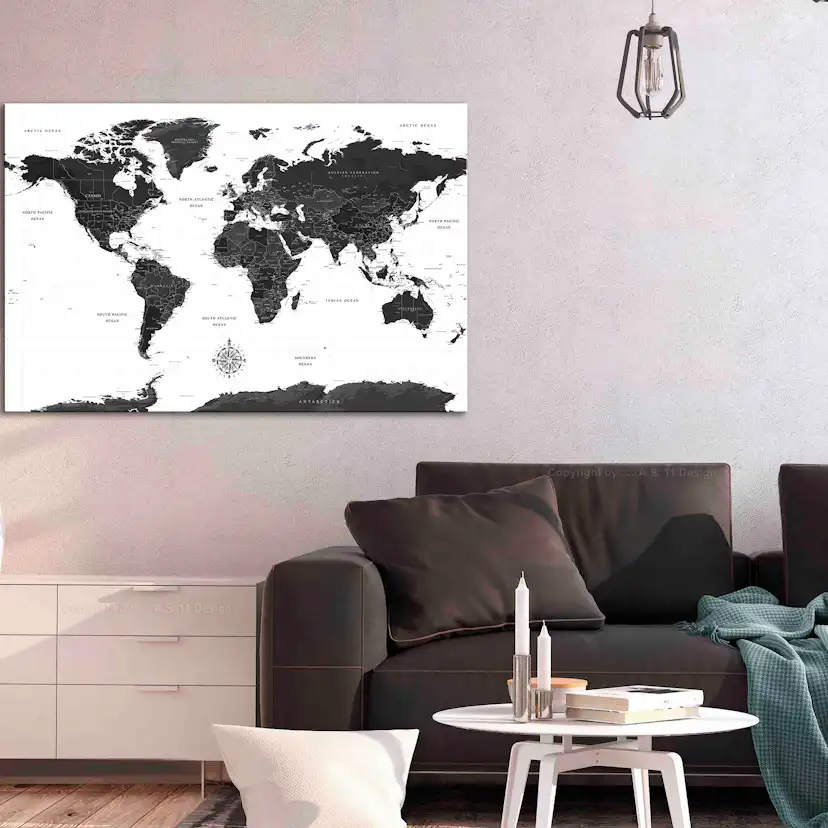Tavla Arkiio Black And White Map