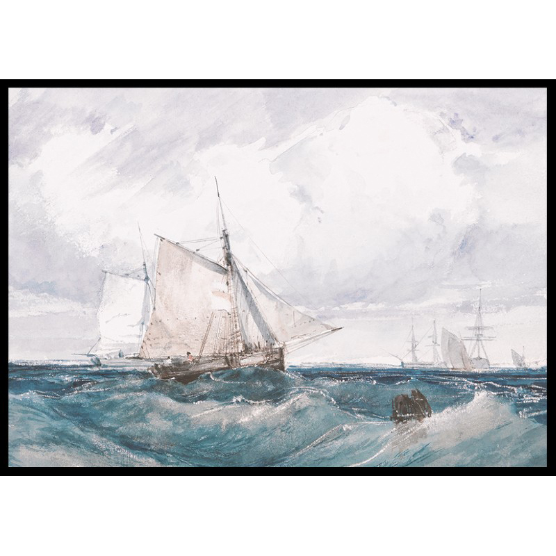 Poster Gallerix A Cutter And Other Shipping In A Breeze By Richard Parkes Bonington