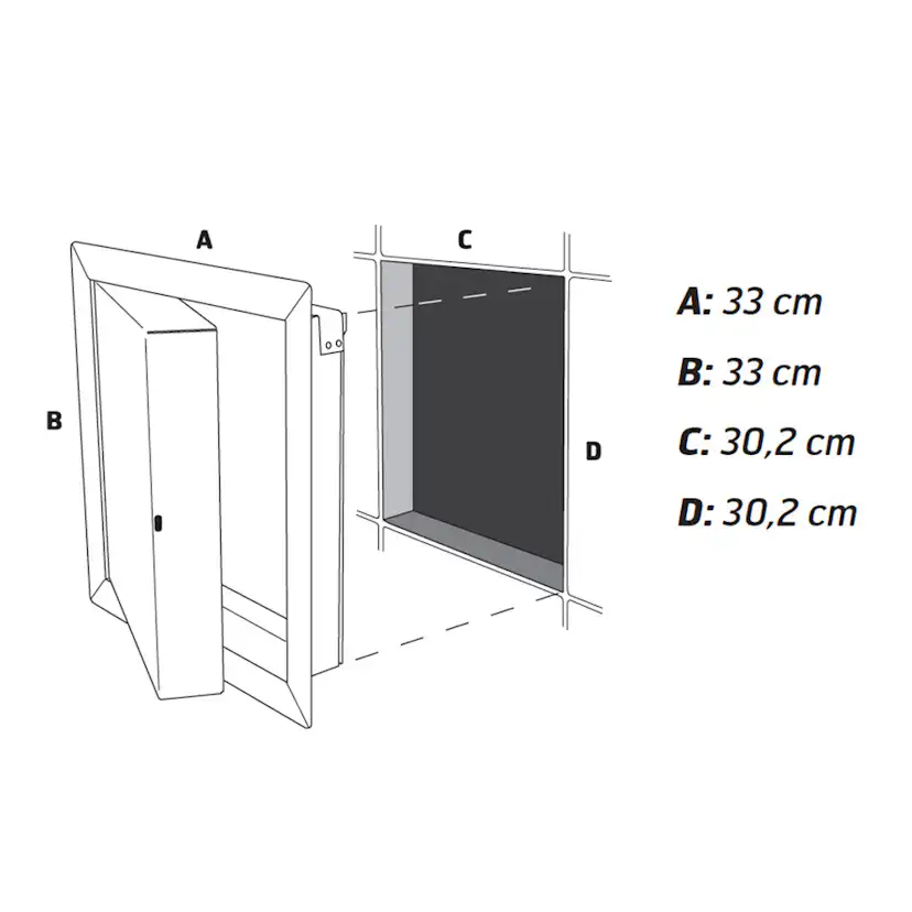 Inspektionslucka Tebo 300x300 mm