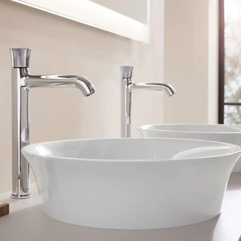 Tvättställ Duravit White Tulip för Placering på Bänkskiva Vit Högblank 430 mm