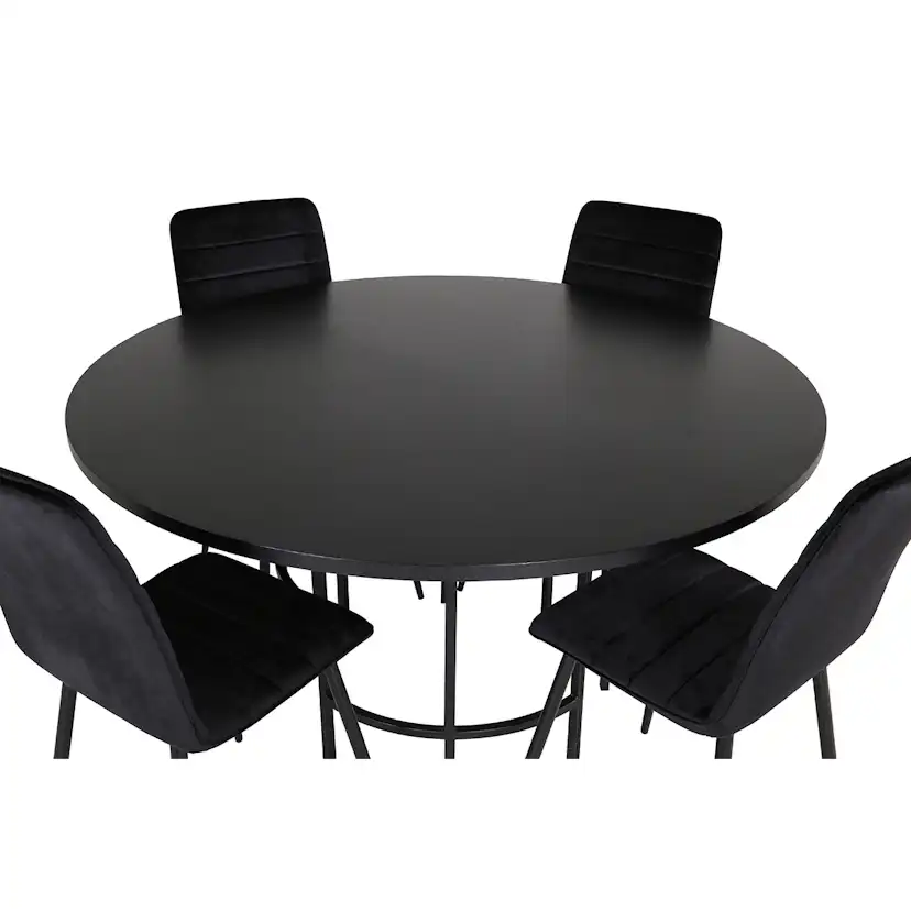 Copenhagen - Dining Table round - Black / Black+Windu Lyx Ch Svart