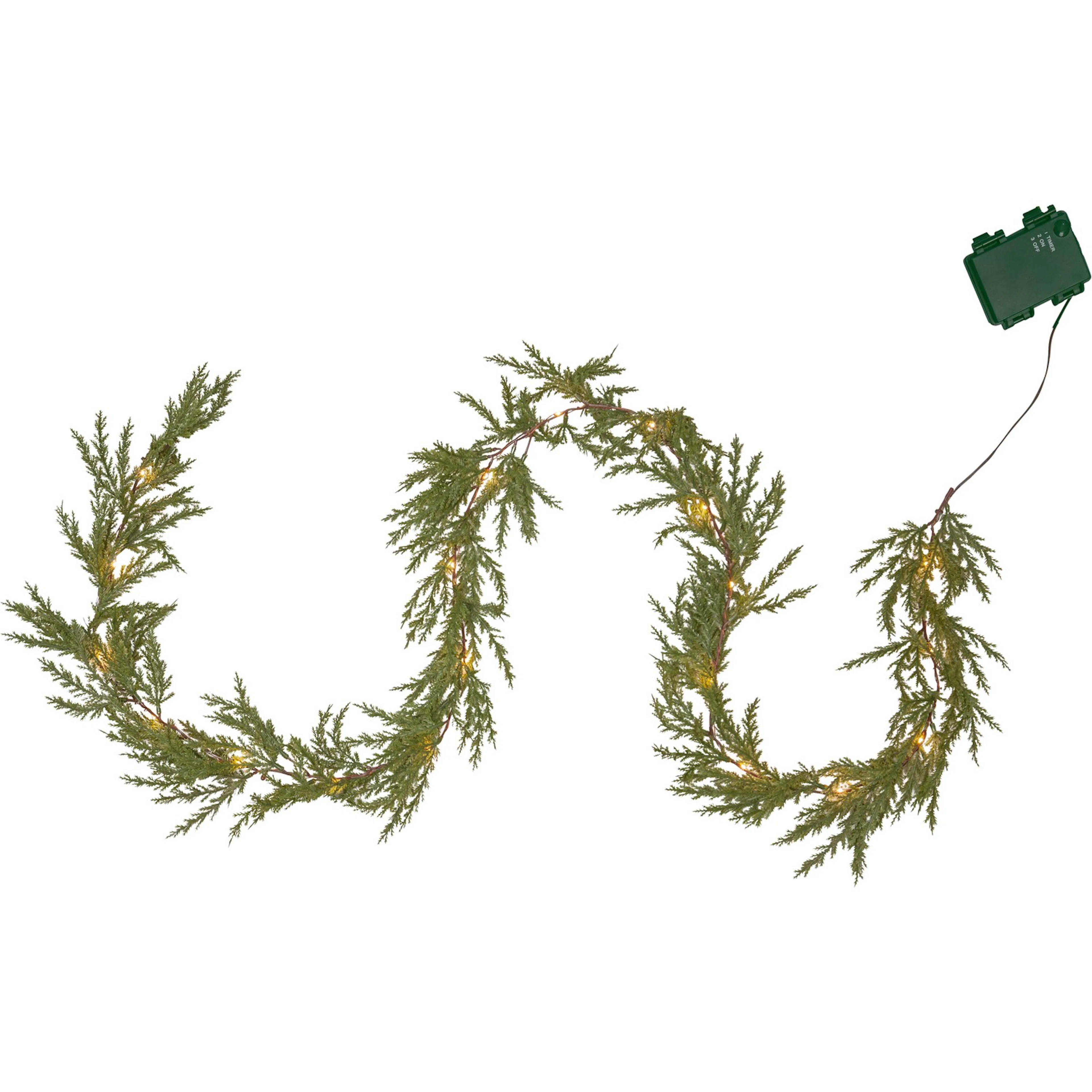 Girlang Star Trading Thuja 180 cm 20 LED Ljus Grangirlang, Batteridriven