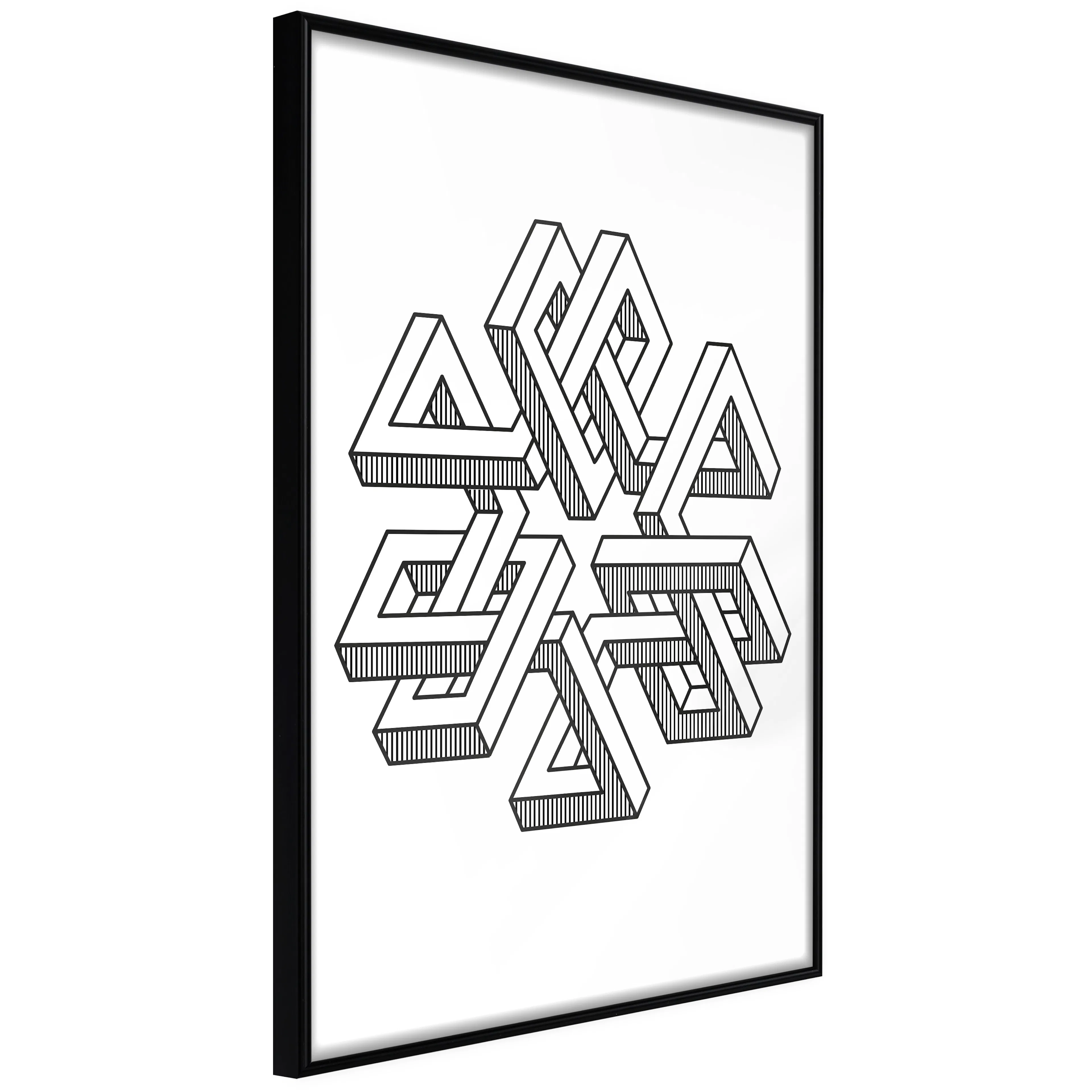 Affisch - Geometric Clover [Poster] 40x60 Svart ram, 40x60 cm