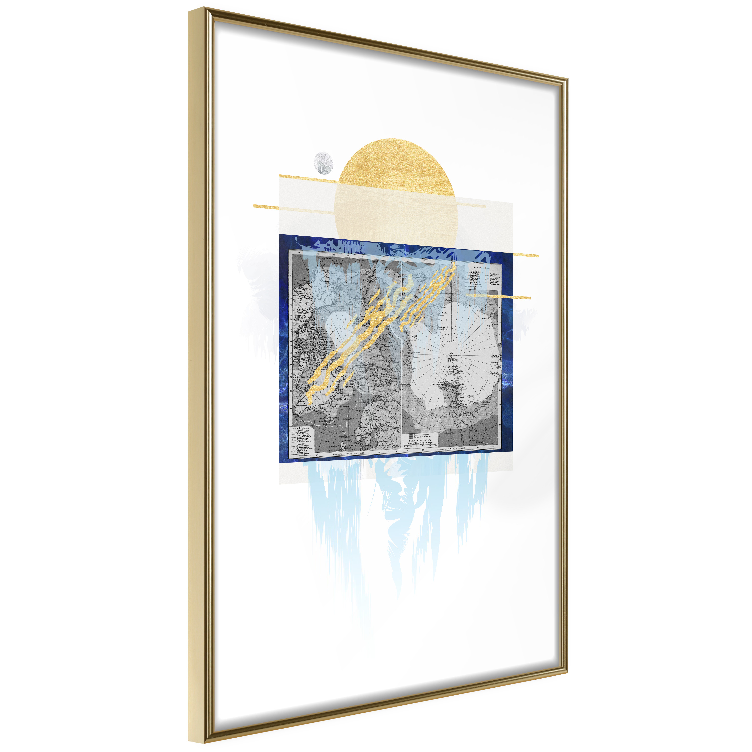 Affisch - Antarctica [Poster] 30x45 Guld ram, 30x45 cm