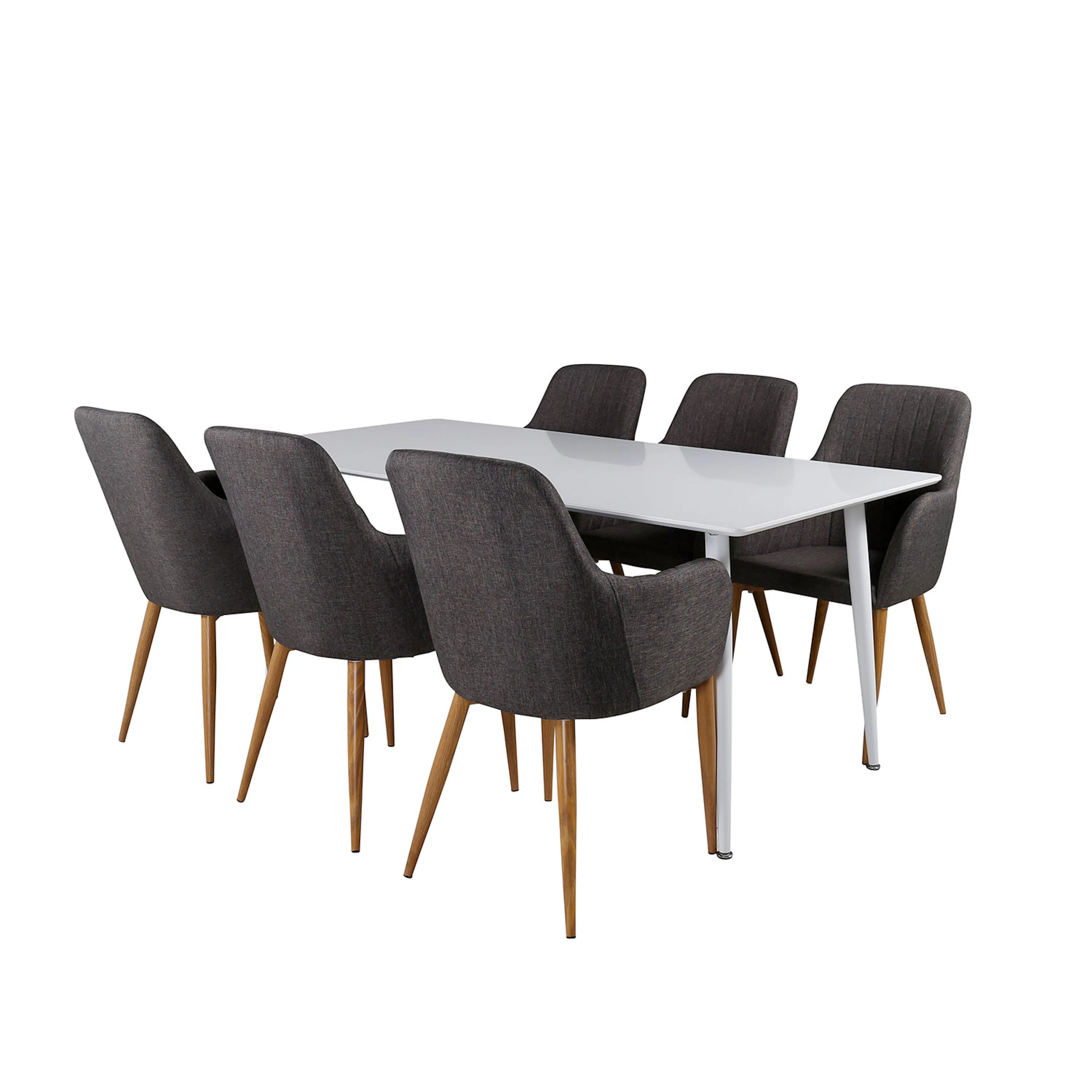 Matgrupp Venture Home Polar med 6 Comfort stolar Tyg