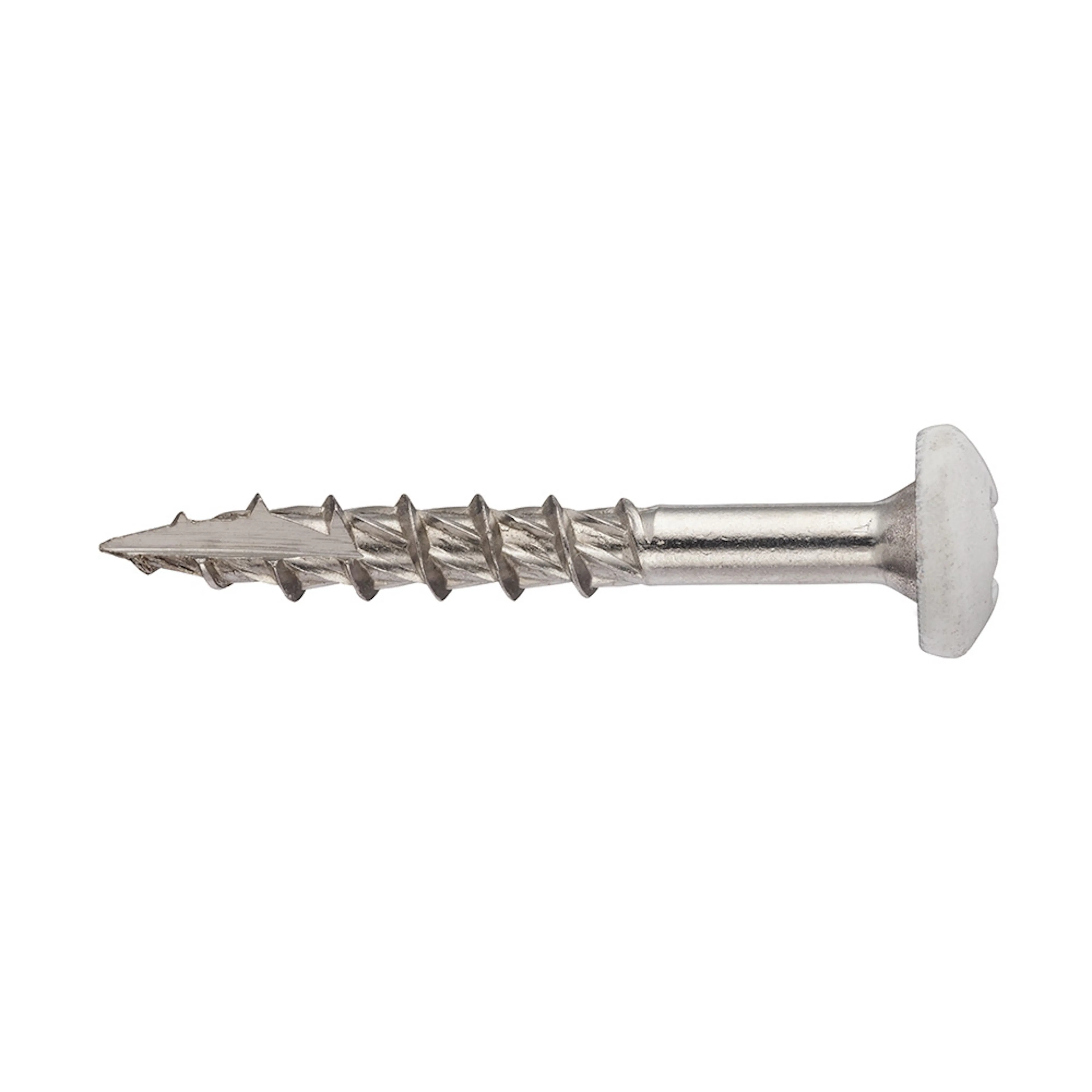 RÄNNKROKSKRUV TRÄ JET. 4,8x25 A2 VIT Dimension: 4,8x25 mm, Vit