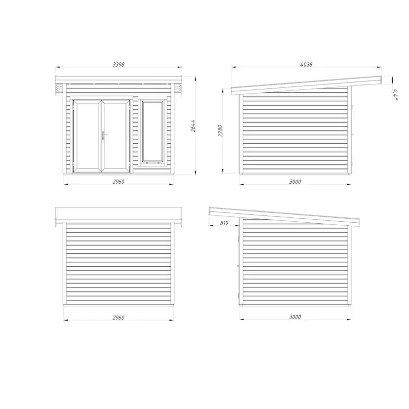 Stuga Palmako Aurelia 8,9 m² (inv. 8,4 m²)
