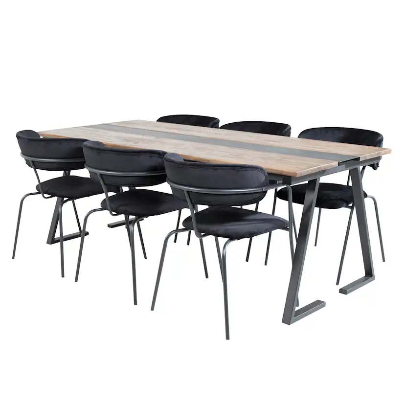 Matgrupp Venture Home Jane med 6 Aris Stolar