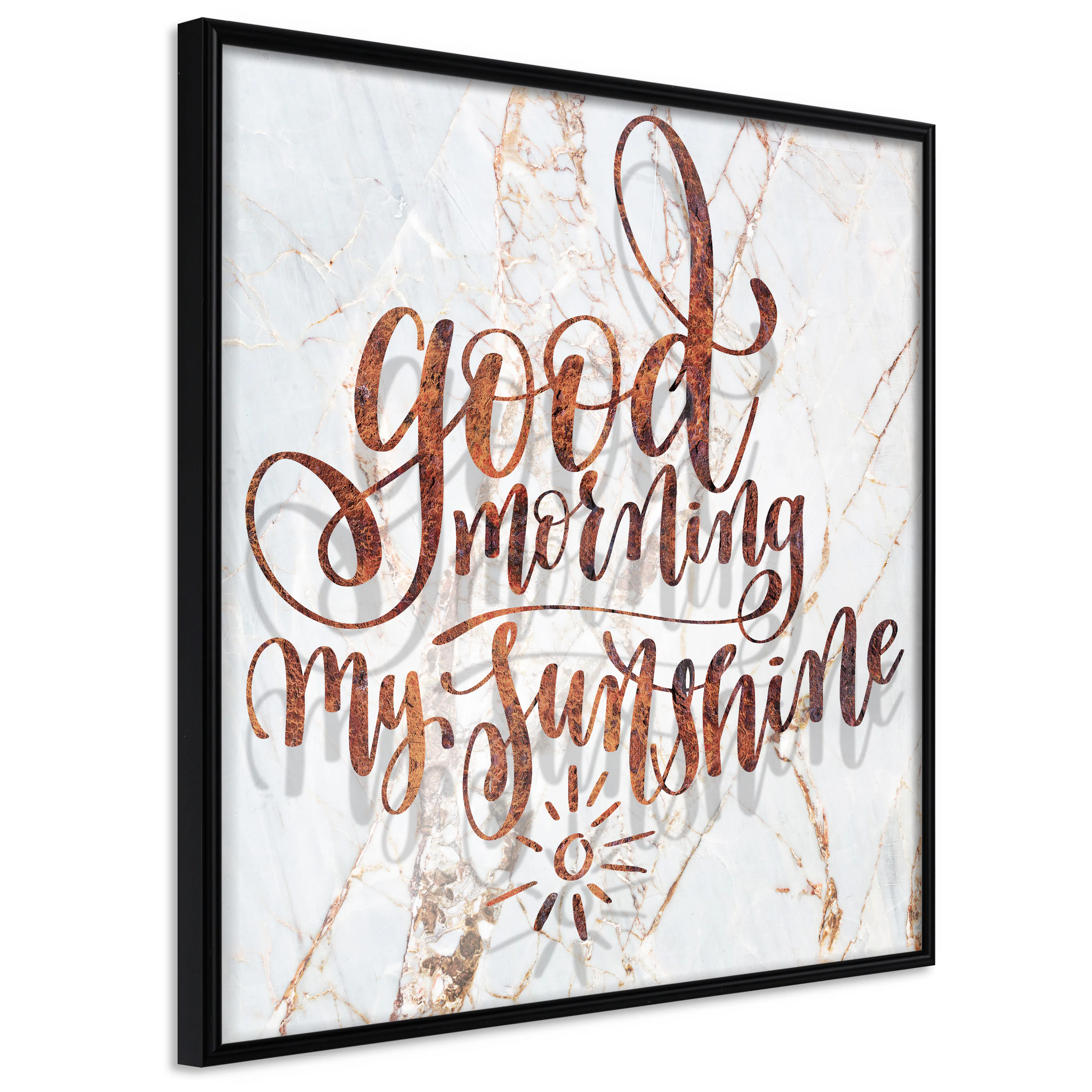 Affisch - Good Morning My Sunshine (Square) [Poster] 20x20 Svart ram, 20x20 cm