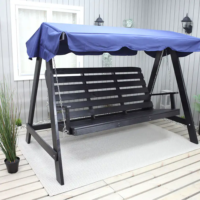 Garden swing canopy, 167x275, 2 channels Blå