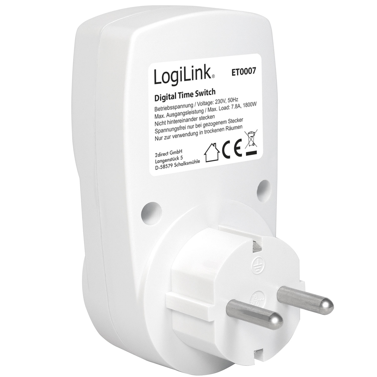 Inomhustimer LogiLink Digital 1800W