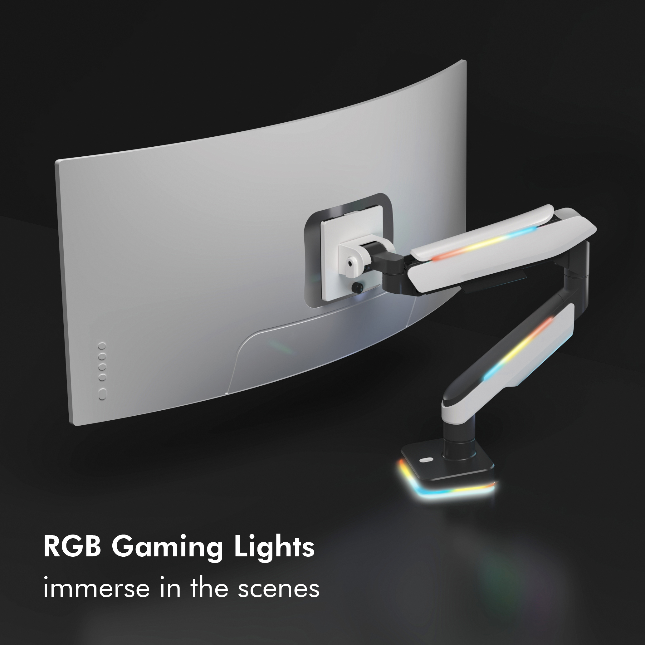 Gaming-monitorarm LogiLink 17-32 tum med Belysning