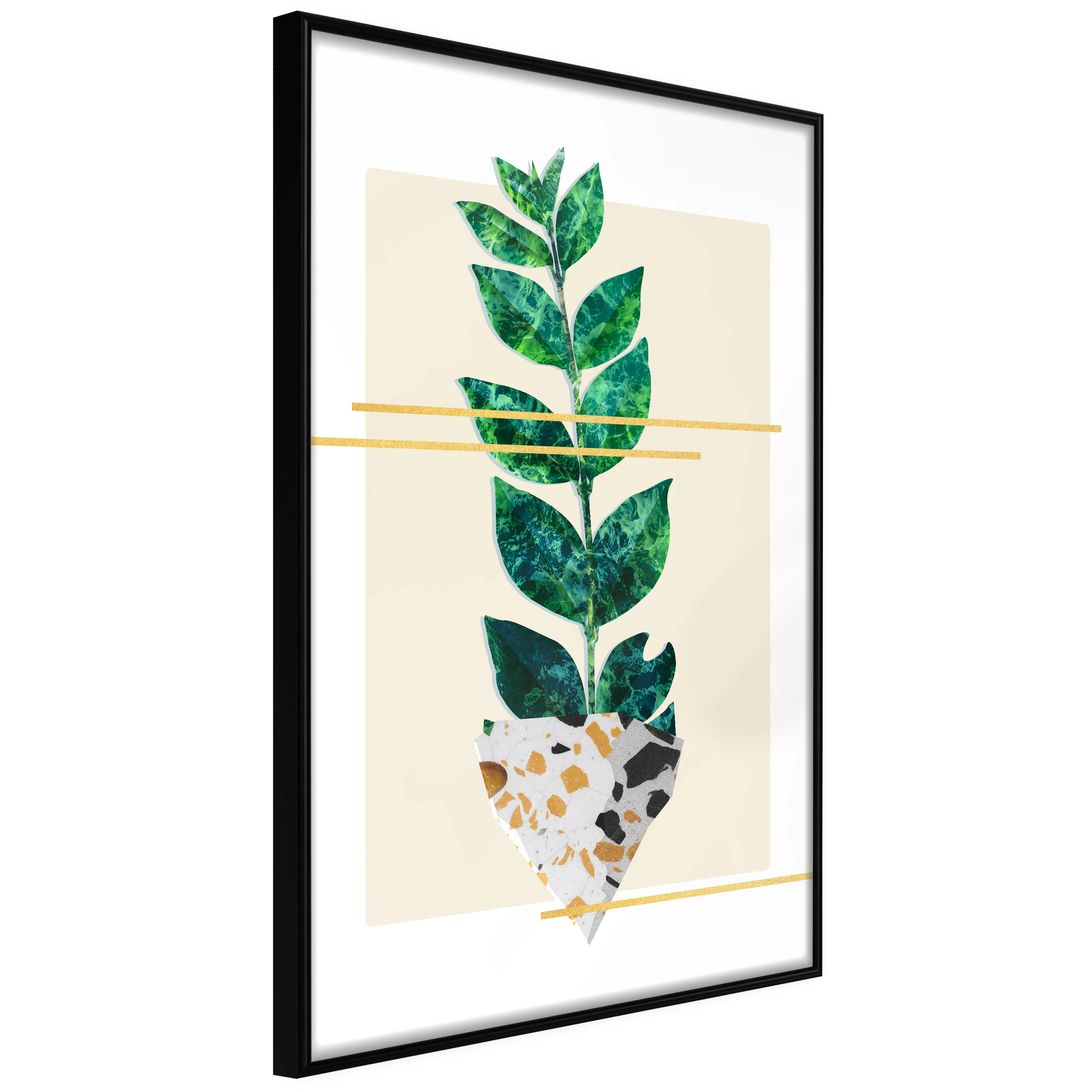 Affisch - Geometric Nature [Poster] 20x30 Svart ram, 20x30 cm