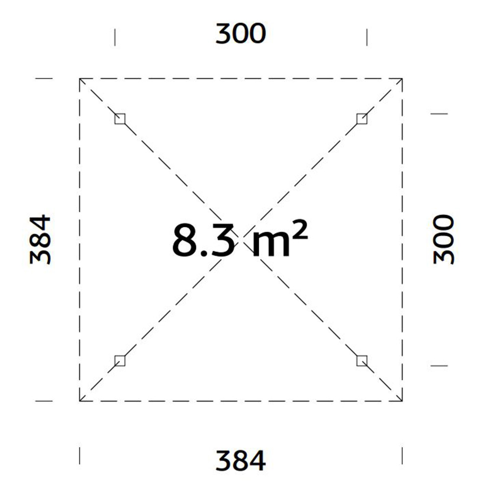 Bianca 8,3 m2 PNT9016W5 Färg: Målad vit