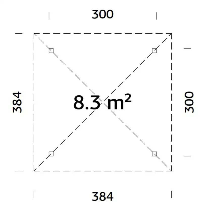 Stuga Palmako Bianca 8,3 m2