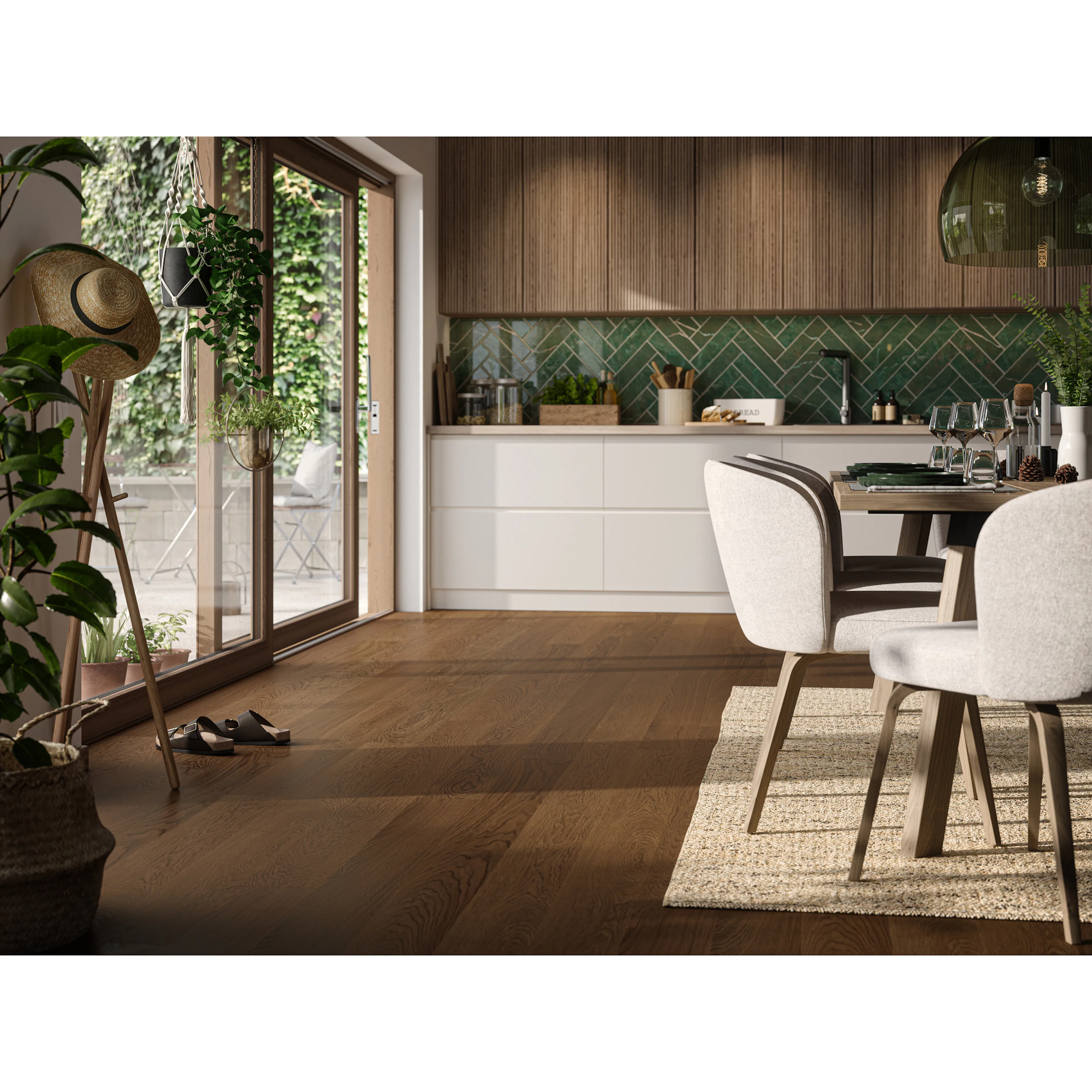Trägolv Bjelin Dyvik 3.0 M Oak Blend Terra Brown Brushed