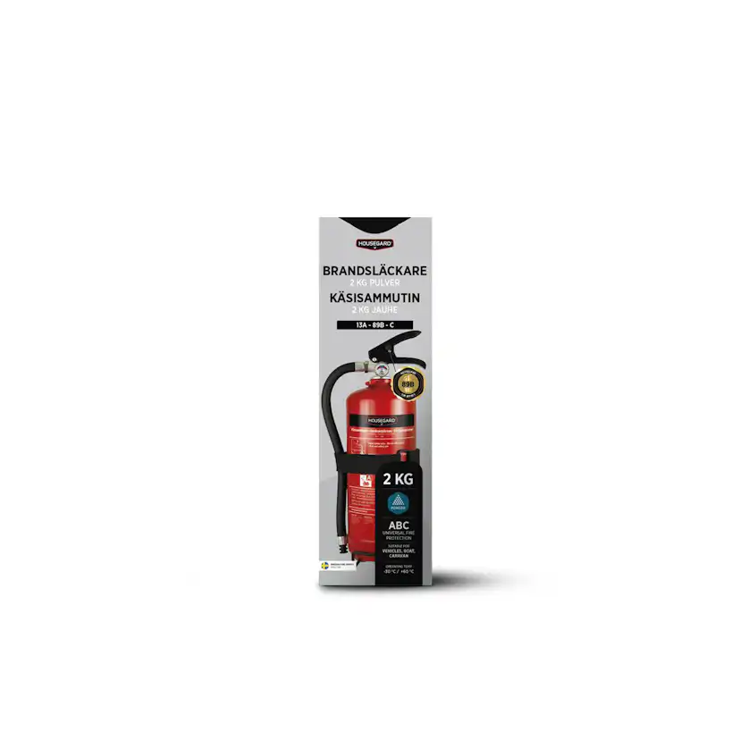 Brandsläckare Housegard 2 kg Pulversläckare PE2HR-A