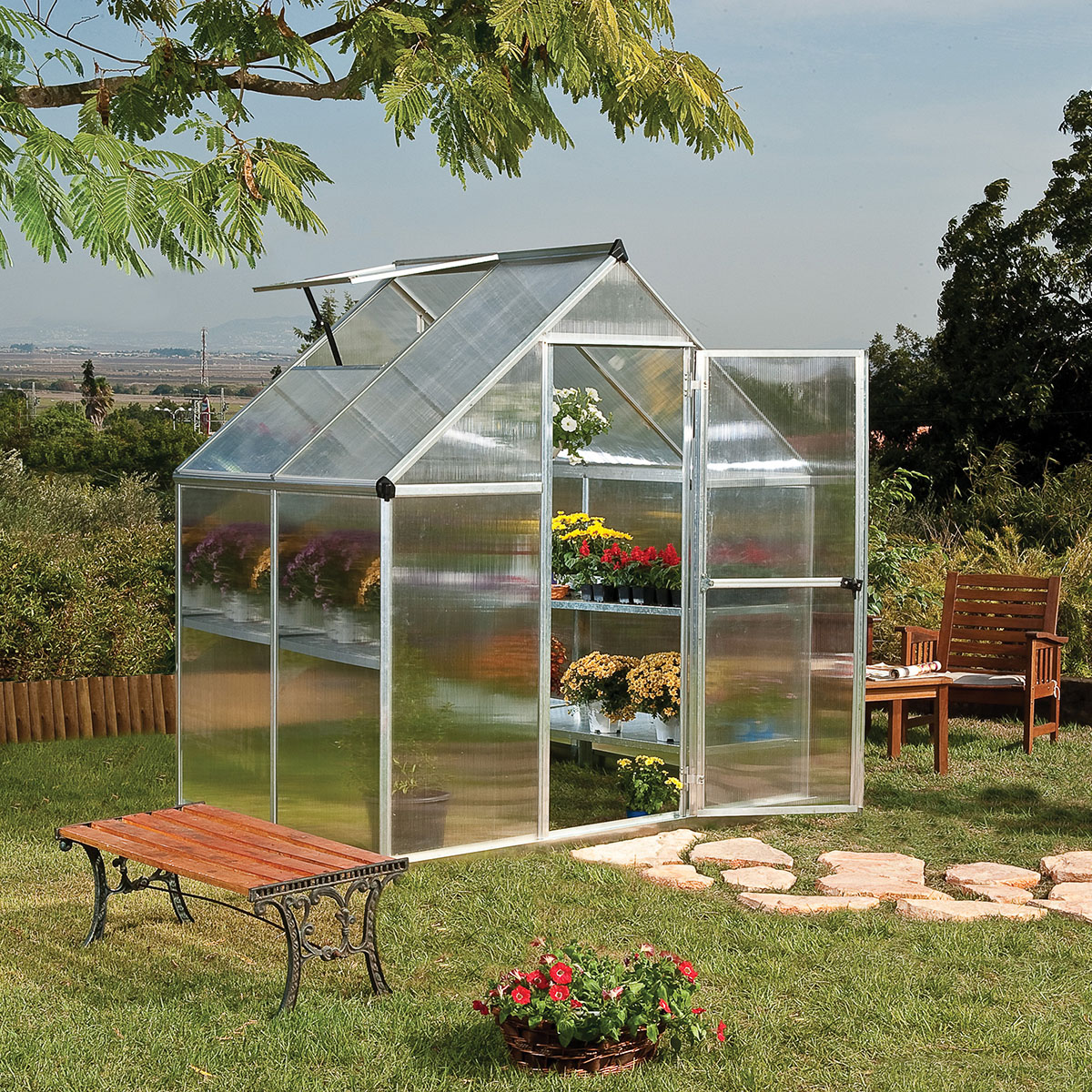 Växthus Canopia by Palram Mythos 2,3 m² Silver