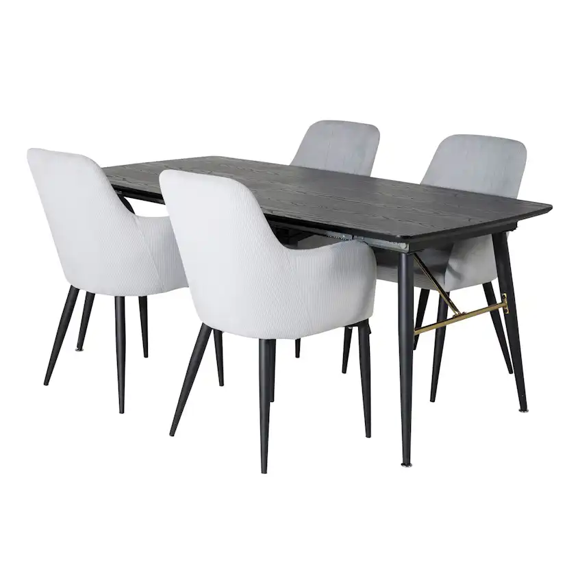 Matgrupp Venture Home Guld med 4 Corina Stolar Manchester