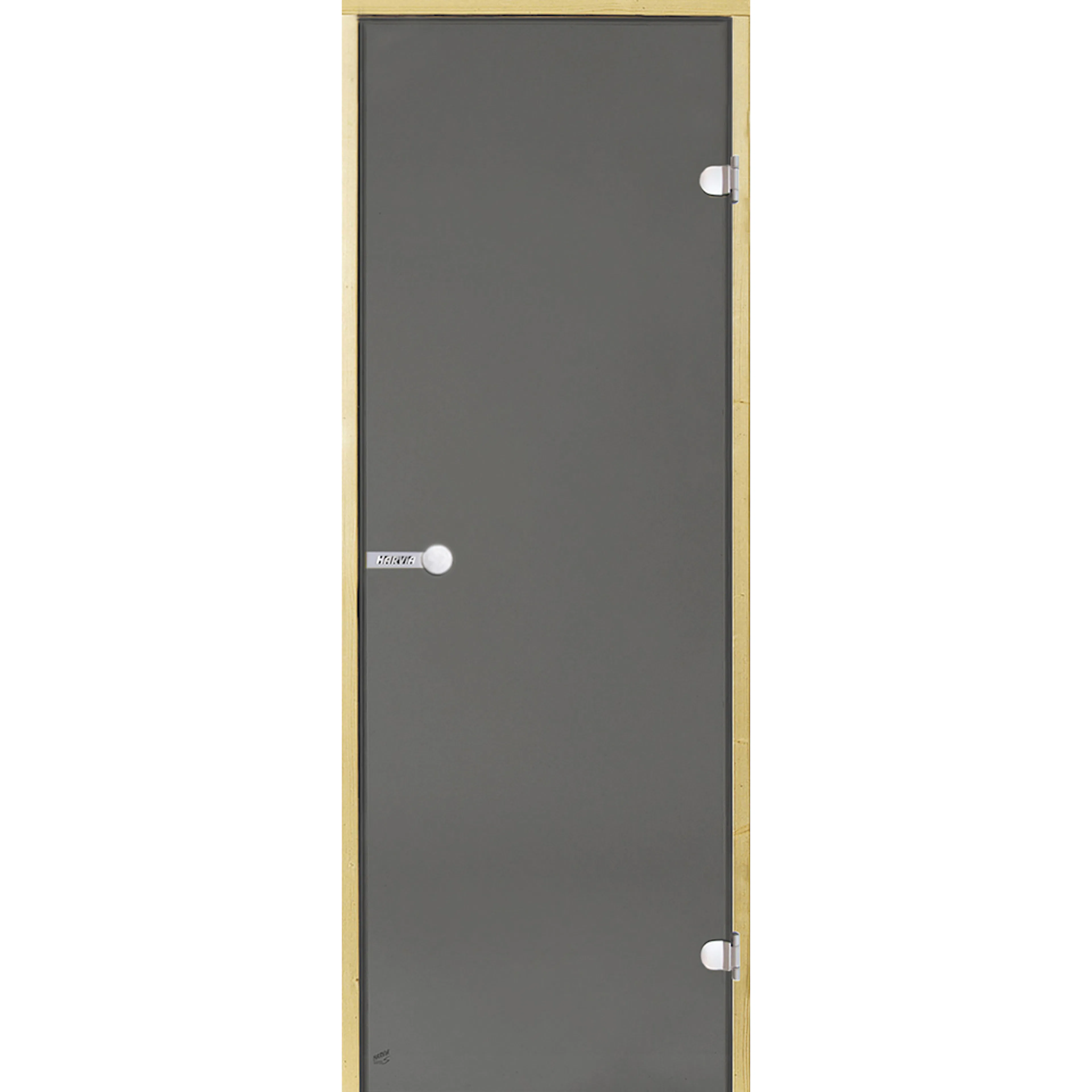 Glasdörr Harvia Rökgrå med Furukarm 7x19