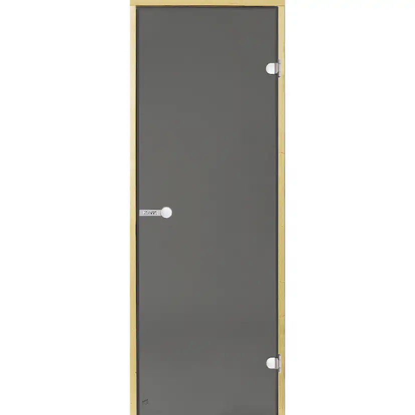 Glasdörr Harvia Rökgrå med Furukarm 7x19