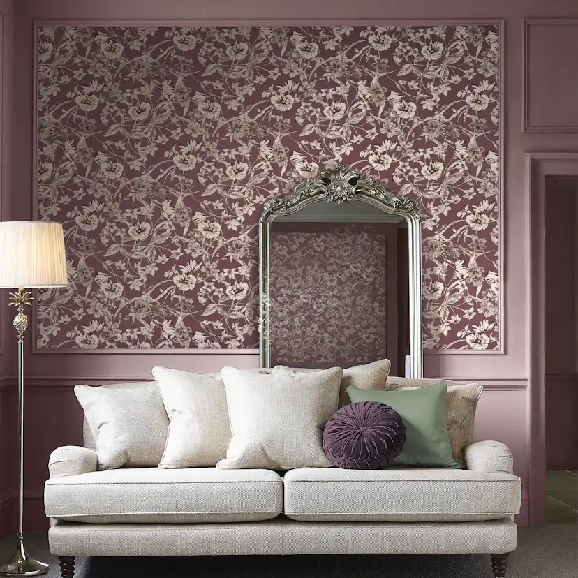 Tapet Laura Ashley Summerhill Pale Blackberry 121086