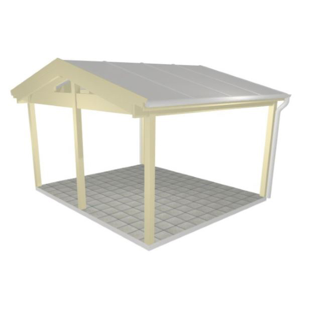 Uterumsstomme Glimma B 4153 x D 3580mm med Mittstolpe B 4153 x D 3580 mm