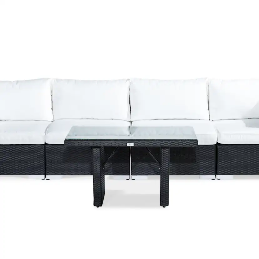 Loungegrupp Comfort Garden Bahamas 4-sits Rak med Utebord 100x60 Utomhus