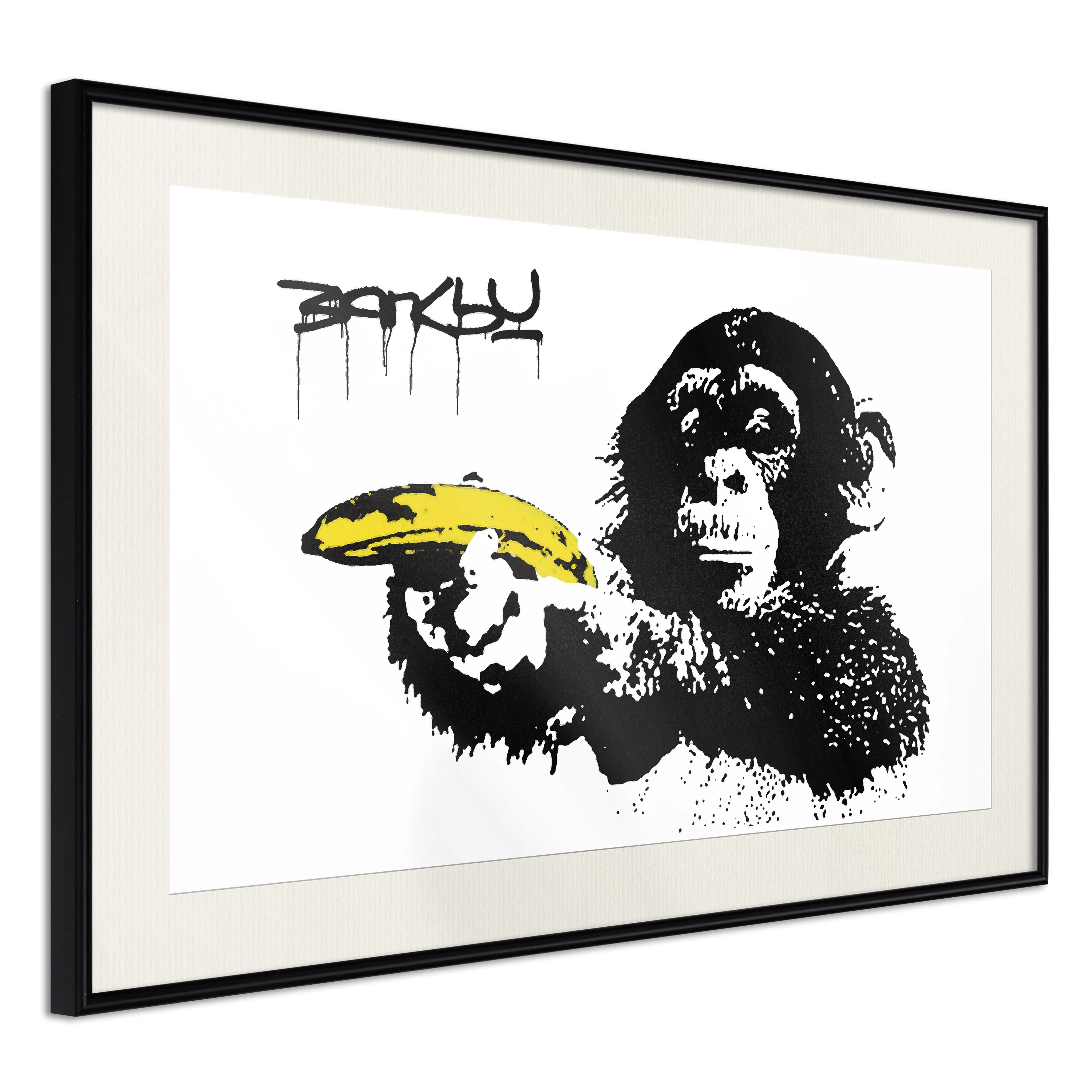 Poster Artgeist Affisch Banksy Monkey with Banana