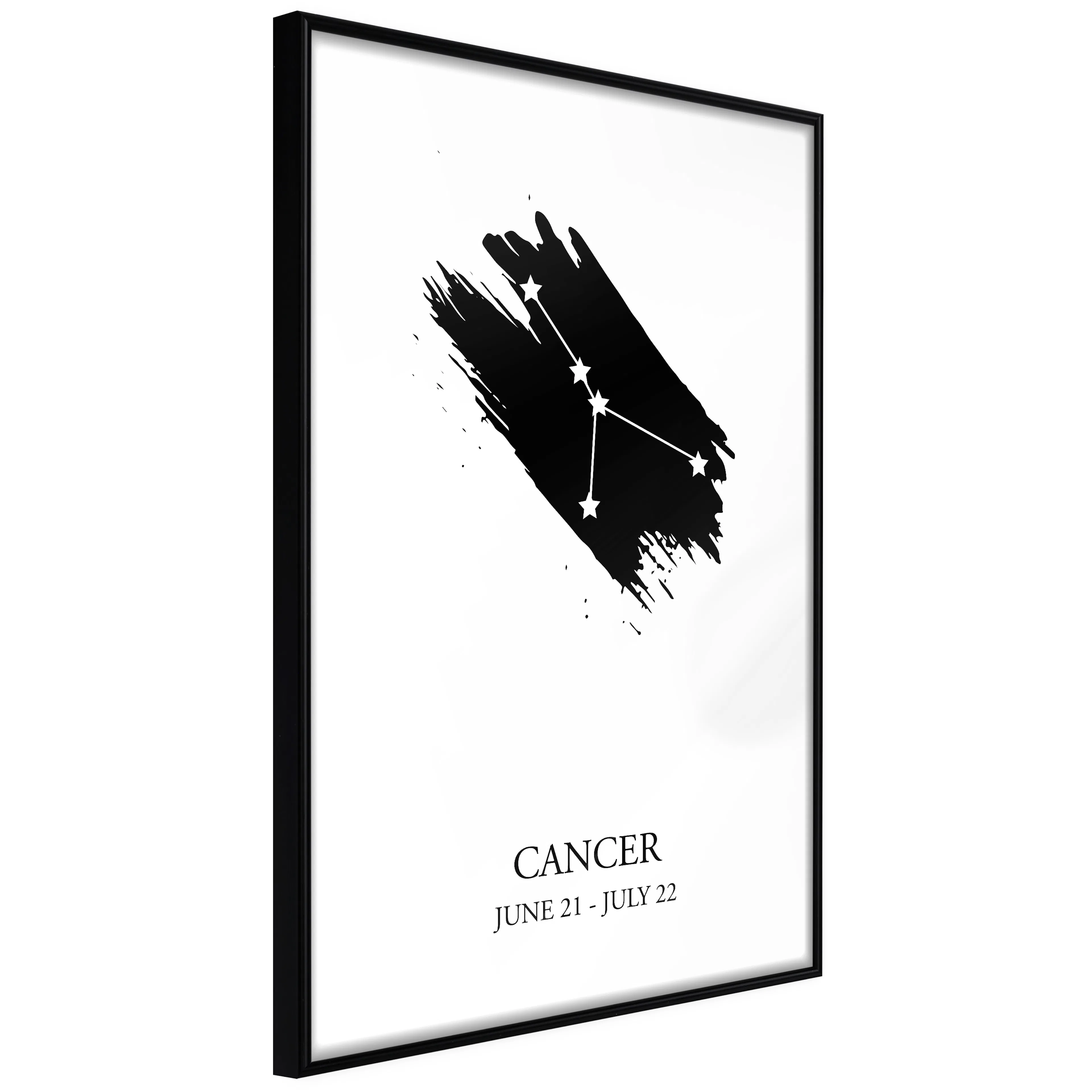 Affisch - Zodiac Signs: Cancer [Poster] 40x60 Svart ram, 40x60 cm