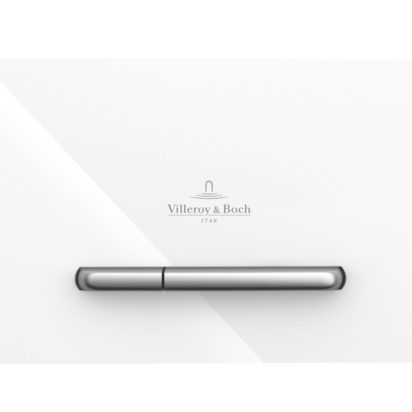 Spolknapp Villeroy & Boch ViConnect installationssystemen 92 Blankvitt glas