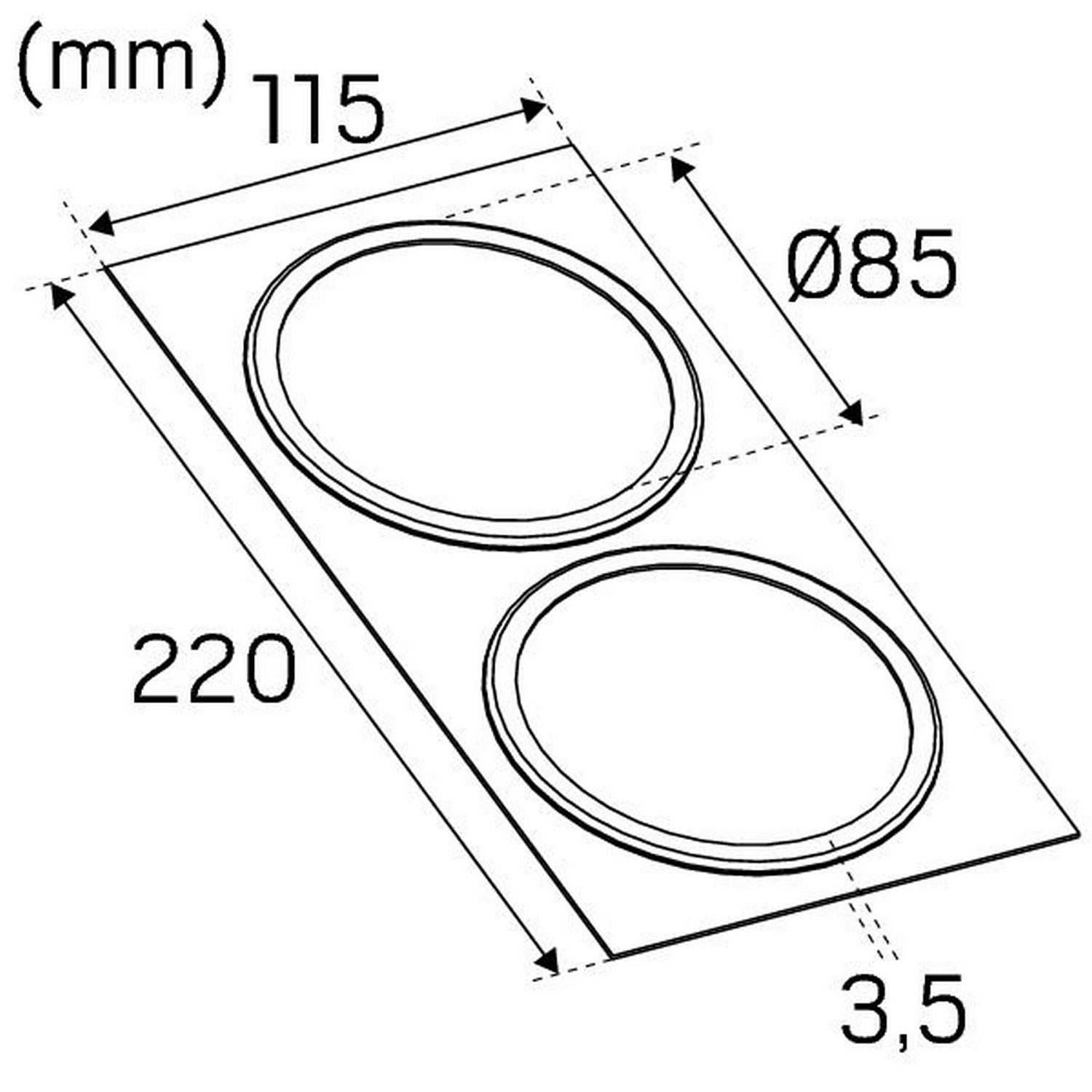 Dekorram Hide-a-lite I/II Ø85 Vit