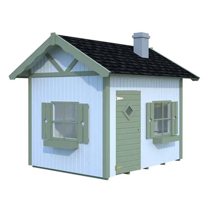 Lekstuga Palmako Grete 3,7 m² Trästuga med Sadeltak