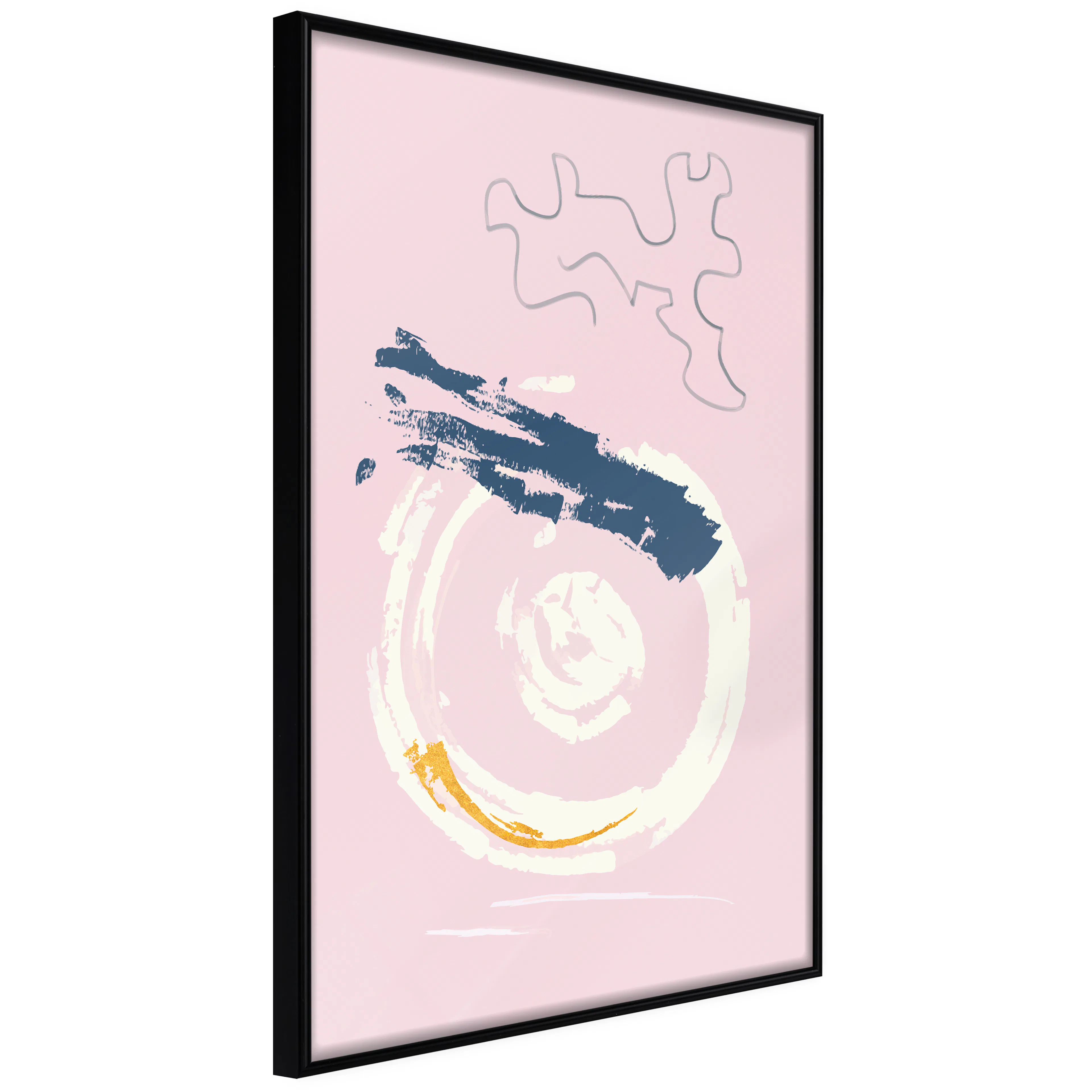 Affisch - Pink Accent [Poster] 40x60 Svart ram, 40x60 cm