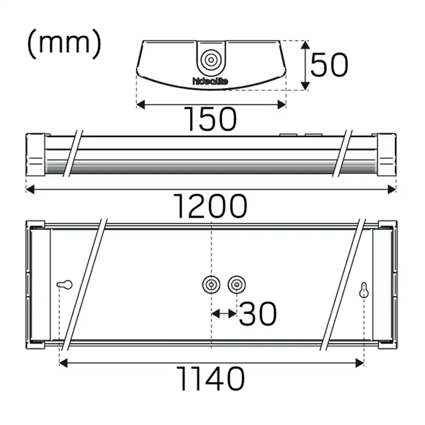 LED-Armatur Hide-a-lite Liteline 1200 ÖK