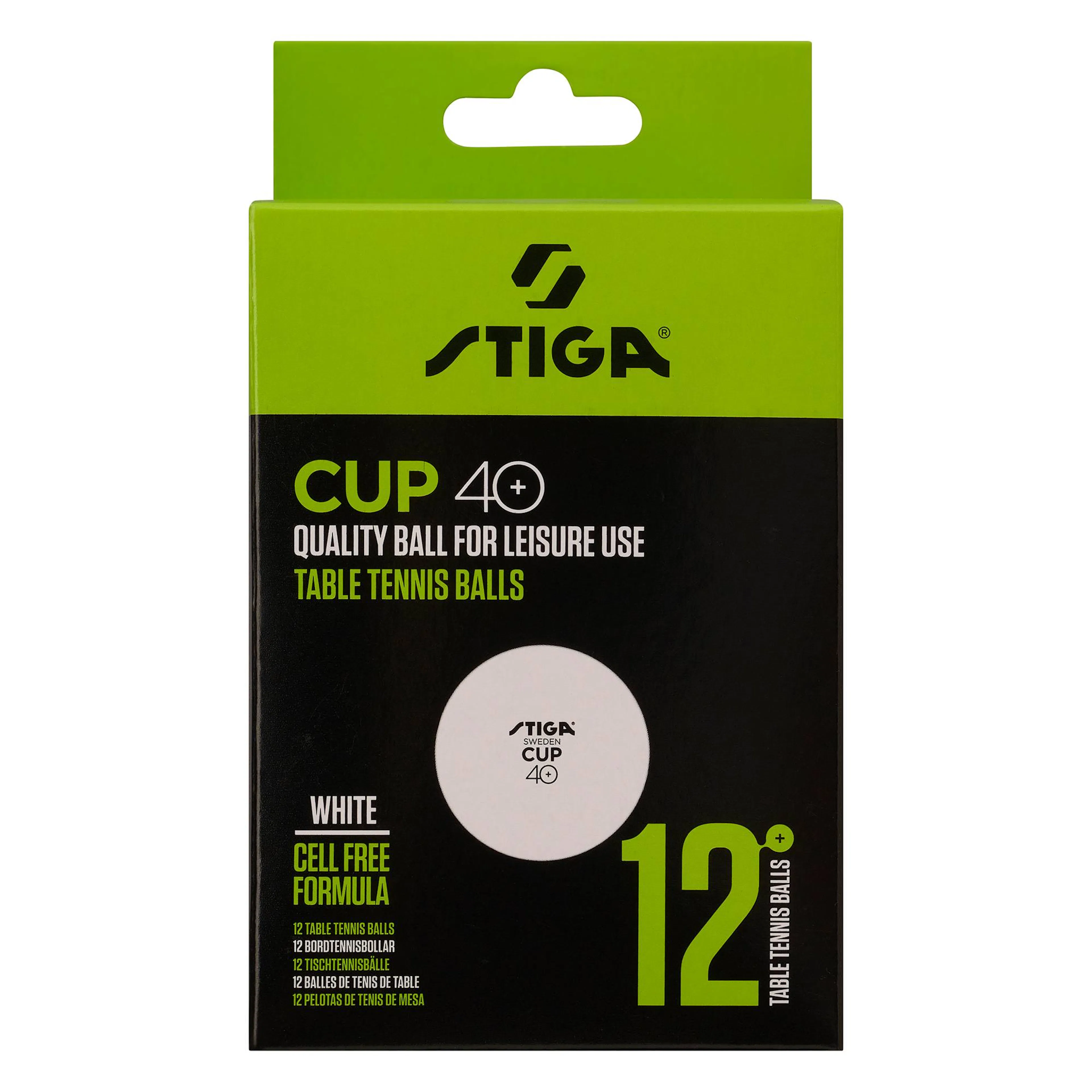 Pingisboll Stiga Sports Cup White 12-Pack
