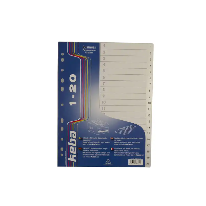 Register KEBA Business A4 0,18 mm PP 1-20