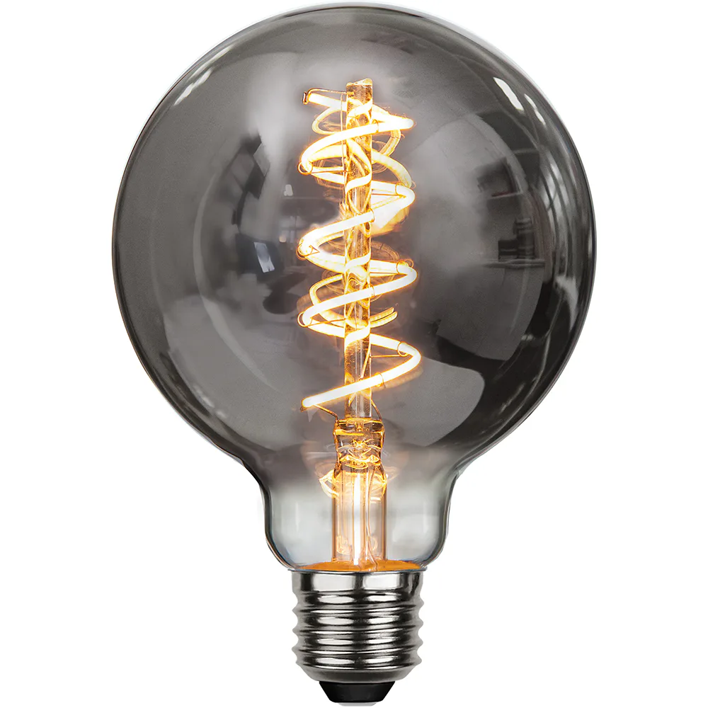 LED-lampa Star Trading E27 G95 Decoled Spiral Smoke Dimbar 2W