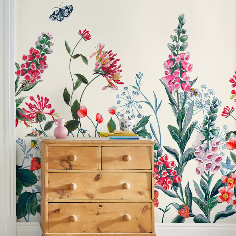 Fototapet Joules Permaculture Garden Crème Mural 300x280 cm